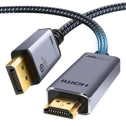 코드웨이 DP to HDMI 케이블, 1개, 2m