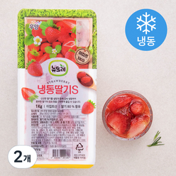 뉴뜨레 가당 딸기 슬라이스 (냉동), 1kg, 2개
