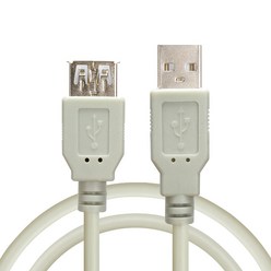 컴길 USB2.0 연장케이블 암 + 수 그레이, 1개, 1.8m