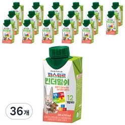 파스퇴르 킨더밀쉬, 200ml, 36개