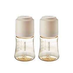 마더케이 369 PPSU 젖병 180ml 트윈팩, 0단계, 크림, 2개, 2개