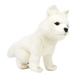 한사토이 동물인형 6829 북극여우 Snow Fox Sitting, 25cm, 흰색
