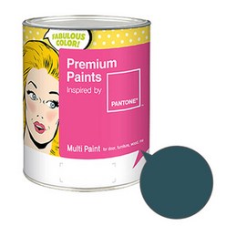 노루페인트 팬톤멀티 에그쉘광 스트롱 그린계열 페인트 1L, 아틀랜틱 딥 (19-4726), 1개