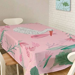 핑크망고 트로피칼 키친 테이블 커버, E, 140 x 180 cm