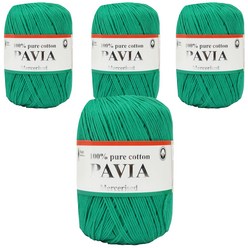 연일섬유 파비아 뜨개실 4p, 319번 녹색, 175m, 4개