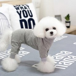 아이앤엘인스퍼레이션 강아지 목폴라 올인원 티셔츠, GRAY