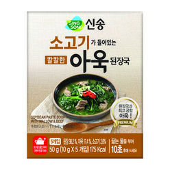 신송 소고기가 들어있는 칼칼한 아욱 즉석 된장국, 50g, 1개