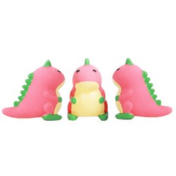 티티펫 강아지 라텍스 장난감 아기공룡 4 x 6 x 5.5 cm, 핑크, 3개