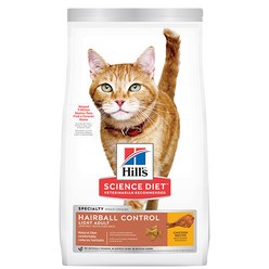 힐스 사이언스다이어트 어덜트 헤어볼 컨트롤 라이트 다이어트 고양이 사료, 닭, 3.2kg, 1개