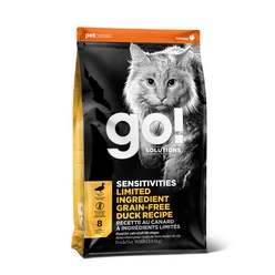 go 전연련용 솔루션 LID 레시피 고양이 건식 사료, 오리, 3.63kg, 1개
