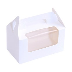 손잡이 창 포장 상자 대 9.2 × 16.5 × 9 cm, 화이트, 20개