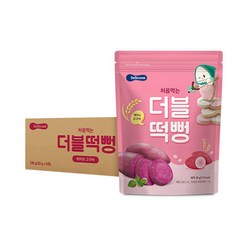 베베쿡 처음먹는 더블떡뻥, 백미 + 고구마 혼합맛, 30g, 6개