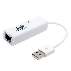 엠비에프 노트북용 USB2.0 to Ethernet 랜카드 화이트, MBF-LAN20WH