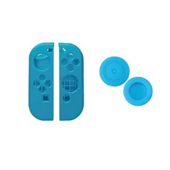 닌텐도 스위치 조이콘 실리콘 케이스 + 보호캡 세트 BLUE, 1세트