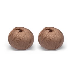 kpc yarn 글랜콜 울코튼 DK 뜨개실 2p, 카라멜, 116m, 2개