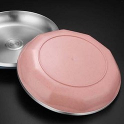 베러바이즈 각 원형 접시 3종 세트 핑크, 1세트, 대형 + 중형 + 소형