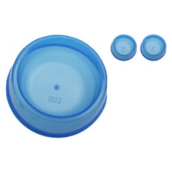 반려동물 컬러 투명 그릇, 블루, 3개