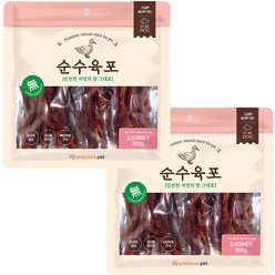 프레셔스펫 강아지 순수 육포, 오리 꽈배기, 300g, 2개