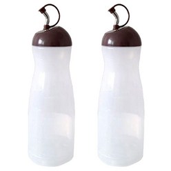 쌍떼 양념병 간장병 오일병 조미료통 브라운, 500ml, 2개