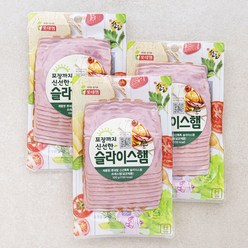 롯데햄 신선톡톡 슬라이스햄, 100g, 3개