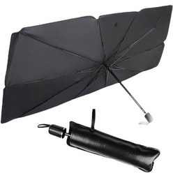 캠핑지구 차량용 우산형 햇빛가리개 대형, 블랙, 1개