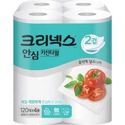 크리넥스 안심 키친타월 120매, 4개, 1개