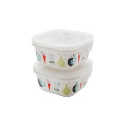 젠한국 런치 ISAK 정사각 밀폐용기 320ml 2p 세트, 2개