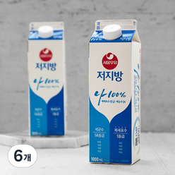 서울우유 저지방우유, 1000ml, 6개