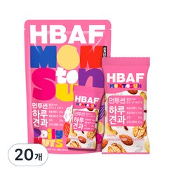 HBAF 바프 먼투썬 하루견과 핑크, 20g, 20개