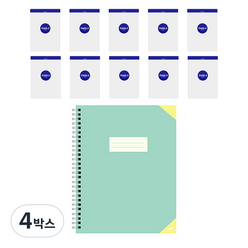 더블에이 노트패드 룰드 10p + 좌철 심플 노트 세트, 랜덤발송(좌철 심플노트), 4박스