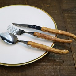 라귀올 장네론 테이블 양식기 스푼 + 포크 + 나이프, 올리브, 3개
