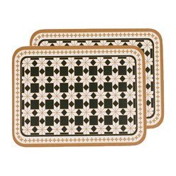 마리포레 가죽 방수 식탁 테이블 매트 2p, 스타, 40 x 30 cm