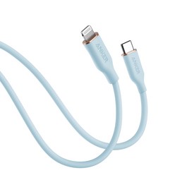 앤커 애플 Mfi인증 C to 라이트닝 고속충전 케이블 3세대 파워라인 플로우, 미스티 블루, 90cm, 1개