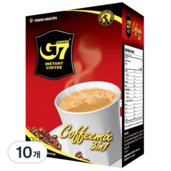 G7 3in1 커피믹스 수출용, 16g, 18개입, 10개