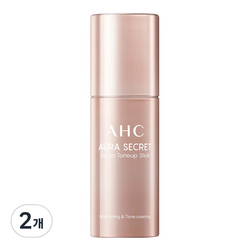 AHC 아우라 시크릿 세럼 톤업 스틱 SPF50+ PA+++ 11g, 살구빛, 2개