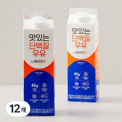 남양유업 맛있는 단백질 우유 by 테이크핏, 900ml, 12개