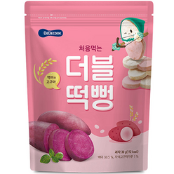 베베쿡 처음먹는 더블떡뻥 30g, 백미 + 고구마 혼합맛, 1개