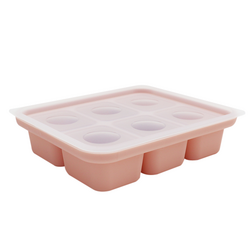 미오미오 실리콘 이유식 큐브 이유식 냉동 보관용기 6구, 핑크, 1개