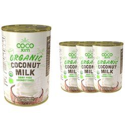 코코씸 쿠킹용 코코넛 밀크 오가닉, 400ml, 4개