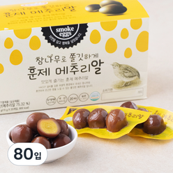 행복담기 훈제 메추리알, 15g, 80입