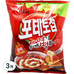 포테토칩 엽떡 오리지널맛 과자, 105g, 3개