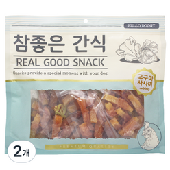 참좋은간식 헬로도기 강아지 간식 600g, 고구마사사미, 2개