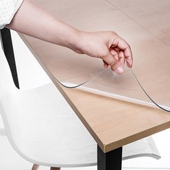 쾌청 유리대용 PVC 식탁 테이블 투명매트, 투명, 가로세로(90 x 200cm)/두께(1mm), 1개