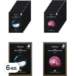 제이엠솔루션 액티브 버드 네스트 마스크 10p + 핑크 스네일 마스크 10p 세트, 6세트