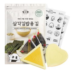 생그랑 삼각김밥용 김 80p + 삼각틀 + 하트락 케이스 + 스티커 4p 세트, 48g, 1세트