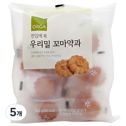 올가홀푸드 한입에 쏙 우리밀 꼬마약과, 200g, 5개