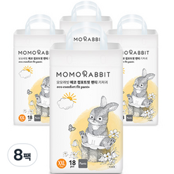 모모래빗 에코컴포트핏 팬티기저귀 유아용, 점보형(2XL), 144매