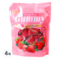 이메이 구미초코볼 딸기맛, 238g, 4개