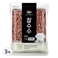 더담은 국산 찰수수, 1kg, 3개