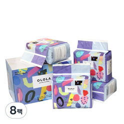 OLOLA 스킨핏 밴드형 기저귀, 소형(S), 8kg, 240매